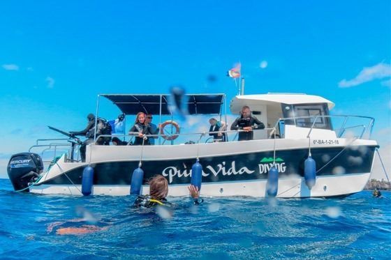 barco pura vida diving lanzarote